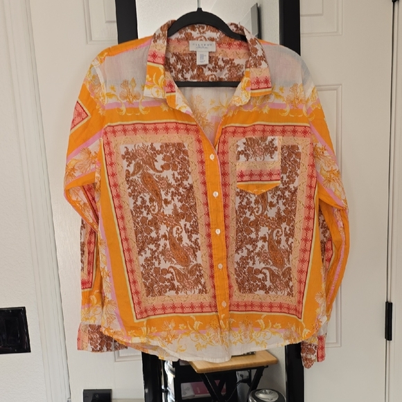 Calypso St. Barth Tops - Colorful Button-Up Shirt Sz Xl